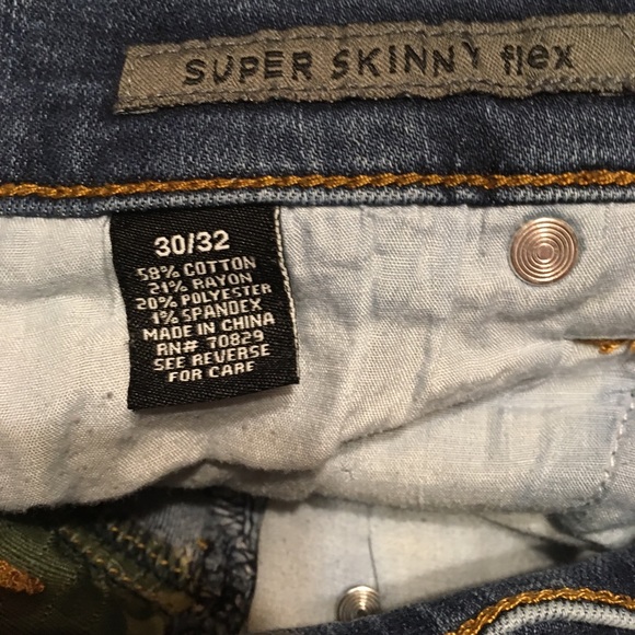 CJ Black Jeans Super Skinny Flex Blue Acid Wash - Picture 7 of 8